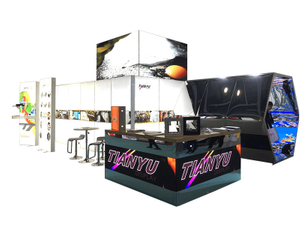 Grosir TIANYU M Seri Sistem Digunakan Pameran Dagang Booth kustom dalam ruangan dipimpin layar dinding