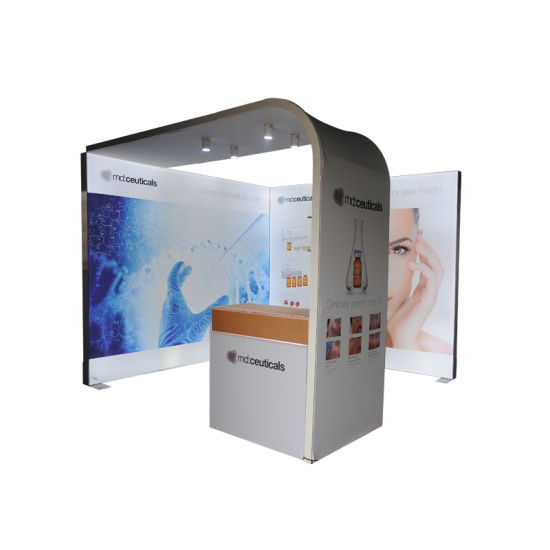 Hot-Sale 10FT Portabel Reusable Pameran Dagang Stan Pameran Standar 3X3 Layar Berdiri