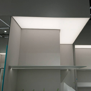 tepi silikon grafis LED langit-langit tanpa bingkai lampu kotak