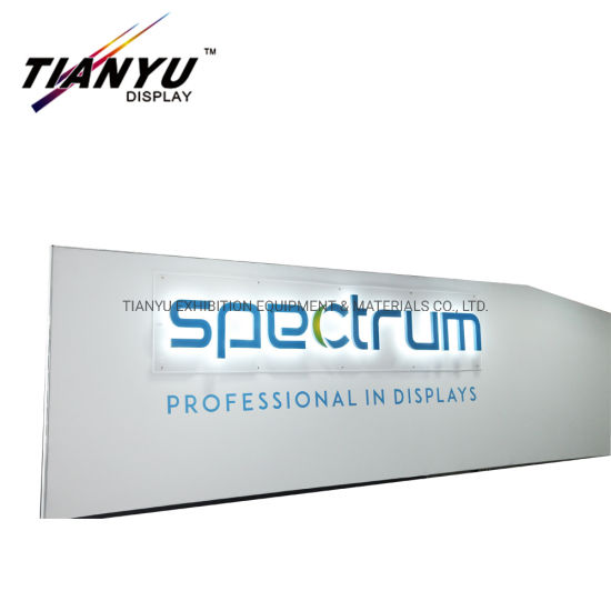 Gaya modern 3X3 6X6 Ukuran Ketegangan Fabric Pameran Booth Berdiri