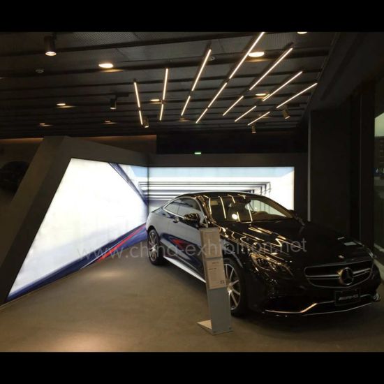 Kustom Gratis Standing LED Light Box Car Tampilan Backlit Trade Show Backdrop Berdiri
