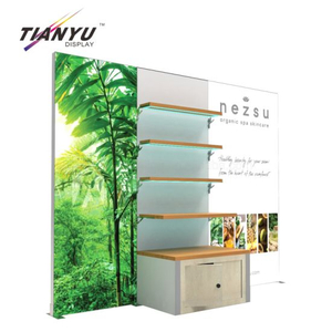 Berdiri Pameran aluminium Modular dengan Fabric Grafis