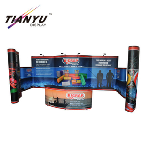 Murah 10ft Portabel Iklan Lipat Pop up Backdrop Banner Tampilan