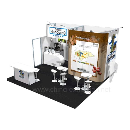 Reusable Mudah Rakitan 6X6 Tampilan Booth untuk Show